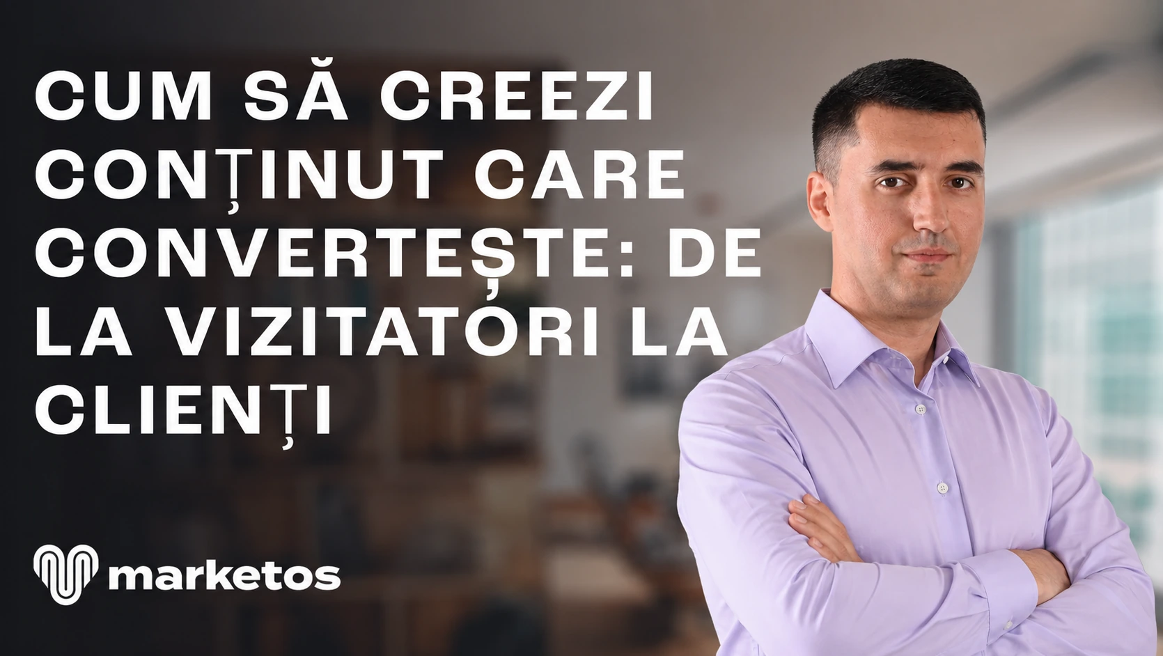 Marian Cristinescu pe coperta Marketos: Cum să creezi conținut care convertește, de la vizitatori la clienți.