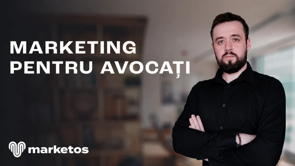 Marian lângă titlul „Marketing pentru avocați”, pe coperta Marketos